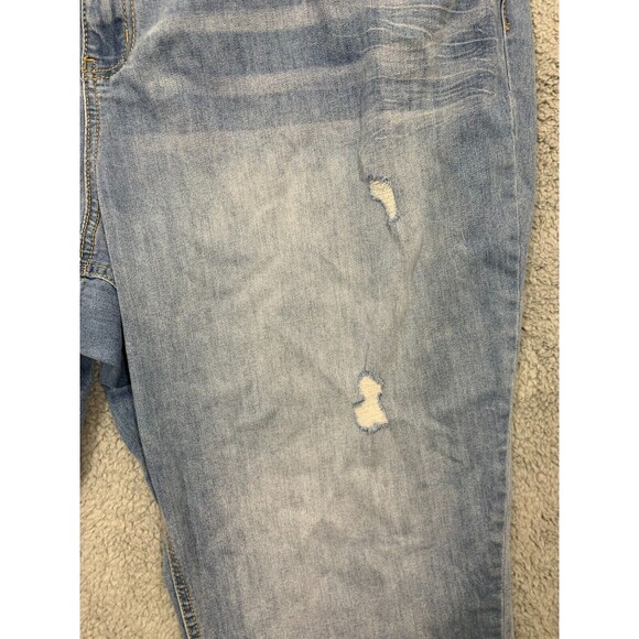 Women's Est. 1946 Denim Blue Jean Capris Distressed 24W Classic Fit Pockets - Picture 3 of 15